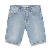 The Attico Klarblå Shorts med Broderad Logga Blue, Dam