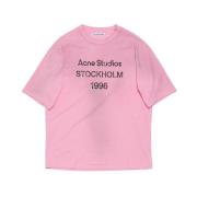 Acne Studios Stilren Svart T-shirt Pink, Dam