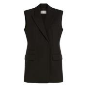 Sportmax Svart Pegli Stilren Mode Kvinnors Klänning Black, Dam