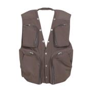 Rick Owens Dust Cargo Vest Gray, Herr