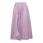 Max Mara Weekend Rosa Asymmetrisk Ribbstickad Kjol Pink, Dam