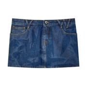 Vivienne Westwood Blå Klassiska Fem-Fickor Jeans med Veck Effekt Blue,...