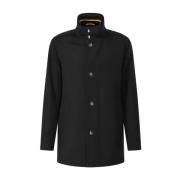 Hugo Boss Elegant Quiltad Kappa med Ståkrage Black, Herr