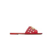 Tory Burch Stiliga Slides för Vardagskomfort Red, Dam