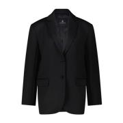 Anine Bing Klassisk Blazer med Reverskrage Black, Dam