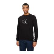 Calvin Klein Jeans Crew Neck Sweatshirt Black, Herr