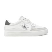 Calvin Klein Låga Cupsole Sneakers - Klassisk Stil White, Herr