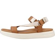 Geox Stiliga platta sandaler för kvinnor Brown, Dam