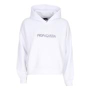 Propaganda Butterfly Croptop Hoodie Vit White, Dam