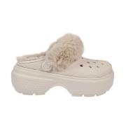 Crocs Grå Stomp Fodrade Sandaler Gray, Dam