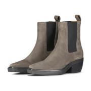 Copenhagen Shoes Mocka Chelsea Boots med elastiska insatser Gray, Dam