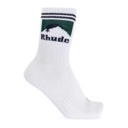 Rhude Logo Strumpor White, Herr