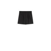 Max Mara Ull Shorts med Hög Midja Black, Dam