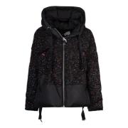 Khrisjoy Svart Tweed Puff Jacka Black, Dam