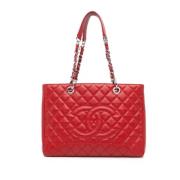 Chanel Vintage Pre-owned Laeder totevskor Red, Dam