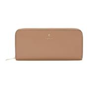 Furla Camelia dragkedja runt L Brown, Dam