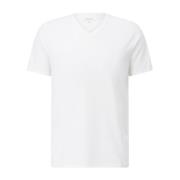 Vince Mjuk Pima Bomull V-ringad T-shirt White, Herr