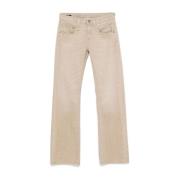 R13 Flare Jeans för Pojkar Beige, Dam