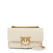 Pinko Mjuk Mini Pelle Bianc Väska White, Dam