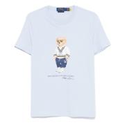 Polo Ralph Lauren Broderad 'Polo Bear' Bomull T-shirt Blue, Herr