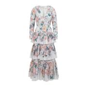 Zimmermann Blommig Lagd Maxi Klänning Multicolor, Dam