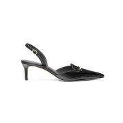 Michael Kors Lena Slingback-pump i läder Black, Dam