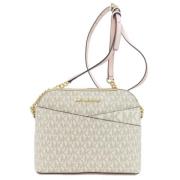 Michael Kors Pre-owned Pre-owned Canvas axelremsvskor White, Dam