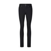 Cambio Slim-Fit Straight Leg Jeans Black, Dam