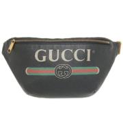 Gucci Vintage Pre-owned Laeder crossbodyvskor Black, Dam