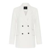 Bruuns Bazaar Vit Blazer med Lappenfickor White, Dam