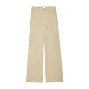 Zadig & Voltaire Militära bomullsbyxor med flera fickor Beige, Dam