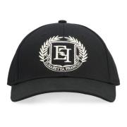 Elisabetta Franchi Bomull Logo Baseball Cap Black, Dam