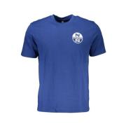 North Sails Blå Bomull Tryck Logo T-shirt Blue, Herr