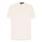 Polo Ralph Lauren Anpassad Slim Fit Bomullspolo Beige, Herr