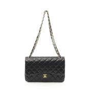 Chanel Vintage Pre-owned Laeder axelremsvskor Black, Dam