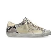 Golden Goose Super-Star Double Quaret With List Sneakers Gray, Dam