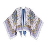 Etro Ull Poncho Multicolor, Dam