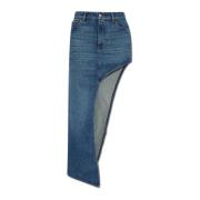 Coperni Asymmetriskt skuren denimkjol Blue, Dam