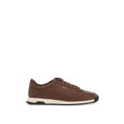 Boss Andningsbara Mörka Sneakers Brown, Herr