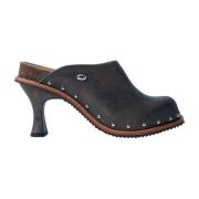 Diesel Stud-dekorerade Klacktofflor Brown, Dam