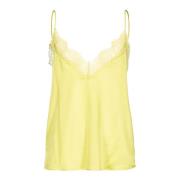 PINKO Sleeveless Tops Yellow, Dam