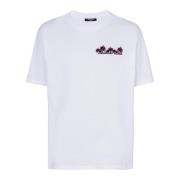 Balmain Club Signature tryckt T-shirt White, Herr