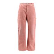 PINKO Denim Worker Byxor med Förstärkning Pink, Dam