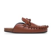 JW Anderson Bruna lädersandaler med bågdetalj Brown, Dam