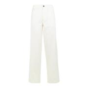 Ralph Lauren Loose Fit Byxor med 4 Fickor White, Dam