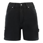 Dickies Cargo Bomullsshorts Multi-Fickor Nit Black, Dam