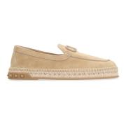 Valentino Mocka Espadrillos med Metall VLogo Beige, Herr