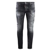 Dsquared2 Slitna Skinny Jeans med Färgstänk Black, Herr