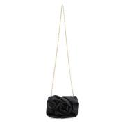 Burberry Rosa Läderclutch med Kedjesträng Black, Dam