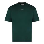 Drole de Monsieur Klassisk Bomull Crew-neck T-shirt Green, Herr